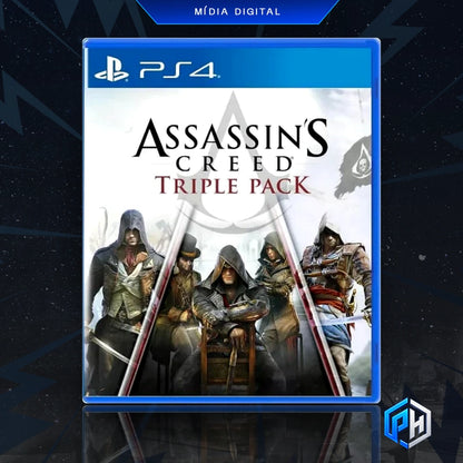 Assassin's Creed Triple Pack: Black Flag, Unity, Syndicate - PS4