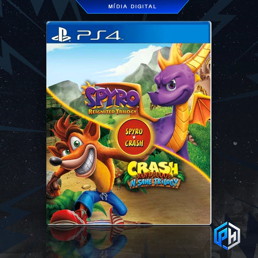 PACOTE DE JOGO SPYRO + CRASH REMASTERED - PS4
