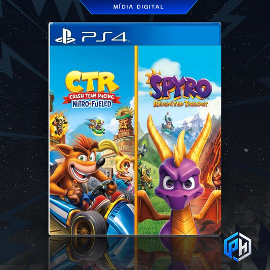 PACOTE DE JOGOS - CRASH TEAM RACING NITRO-FUELED + SPYRO - PS4